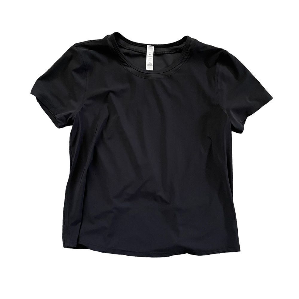 LULULEMON Black Back Cutout Shirt Size 4